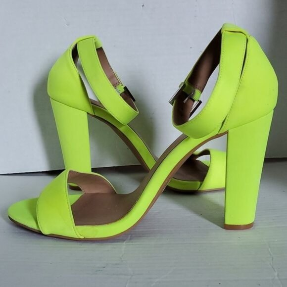 Torrid Neon Heels Pumps Shoes Sandals Ankle Strap Tapered Heel Women's WOMANS 12 - Picture 5 of 16